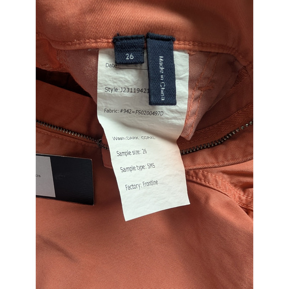 NWD Veronica Beard CARSON Ankle Flare W Slant Pockets Sz 26 Dark Coral #4D459 - Picture 9 of 9